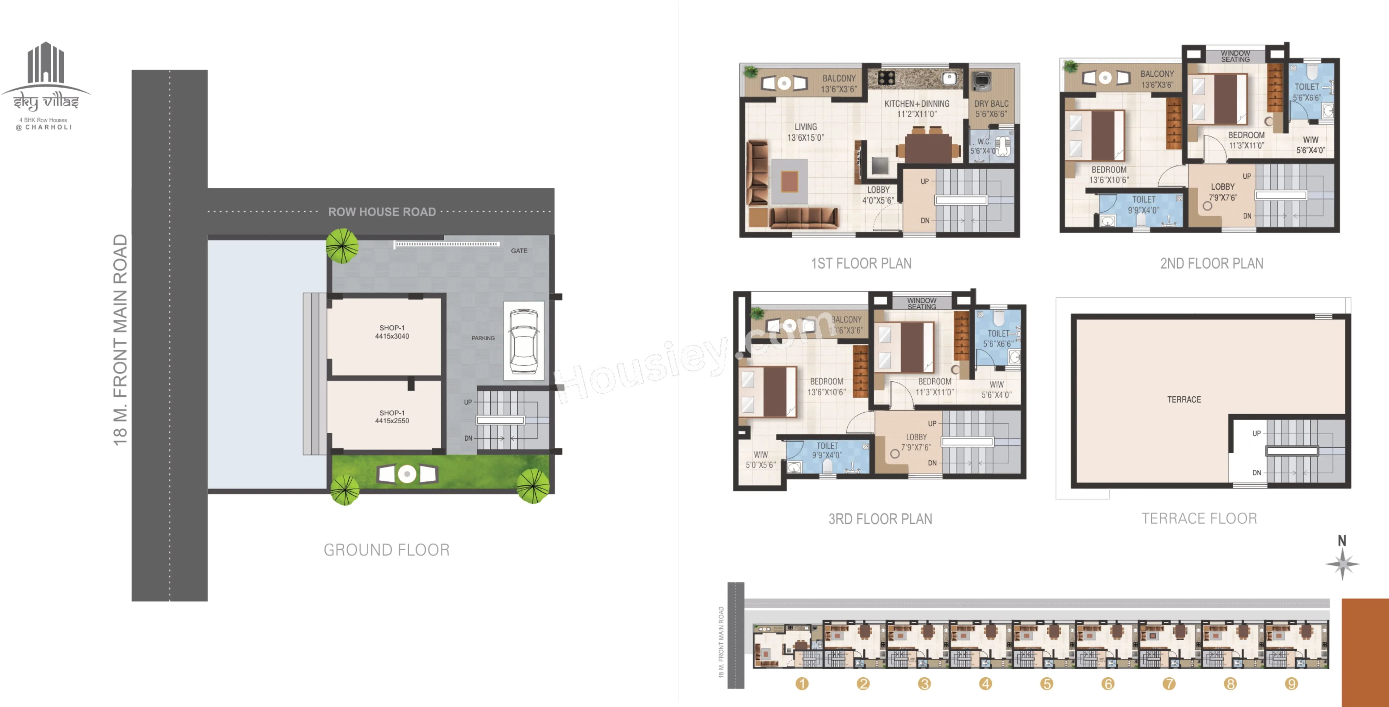 Kalpdeep Sky Villas Unit plan - 1566 sq.ft.